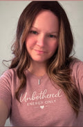 Unbothered Energy Only dusty rose tee lifestyle